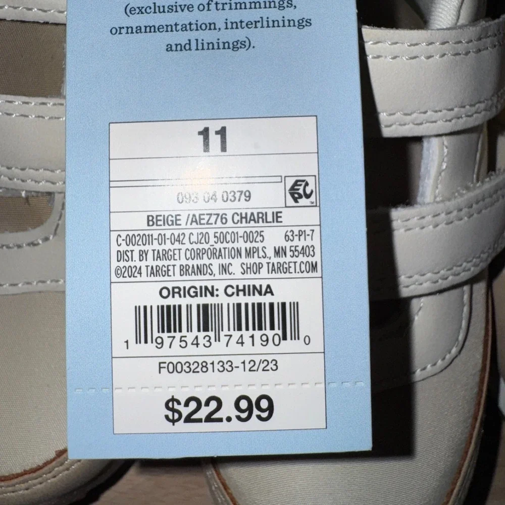 NWT Cat & Jack Charlie Retro Sneakers Toddler 11T Tan Colorblock